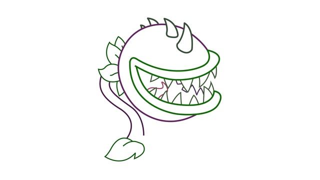 How to draw chomper from plants vs zombies смотреть онлайн