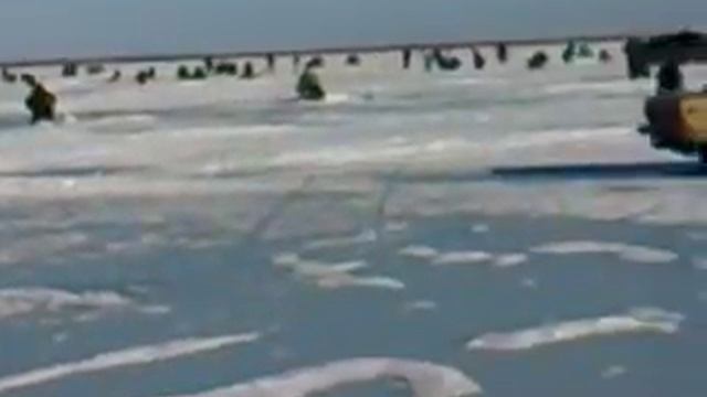 Рыбалка на Ейском Лимане - кол-во рыбаков и улов(5.02.12) смотреть онлайн