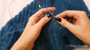 Свитер Оверсайз спицами из мохера, подробный мастер-класс