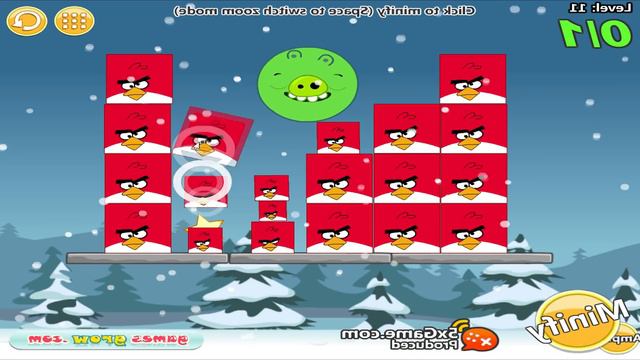 Angry Birds Kick Out Green Pigs - SMALLEST PIG FORCE OUT ALL HUGE ROUND BIRDS! смотреть онлайн