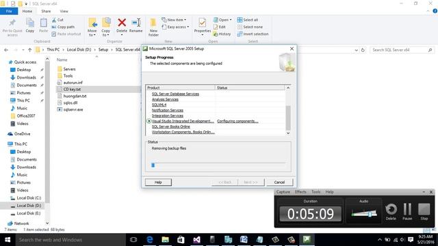 Huong dan cai dat sql2005 tren windows 8, windows 8.1,windows 10, setup sql 2005 fix error смотреть онлайн