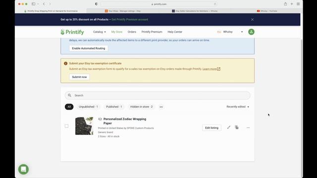 Etsy Printify Workflow - How to Fulfill an Etsy Order With Print On Demand Using Printify Part 3 смотреть онлайн