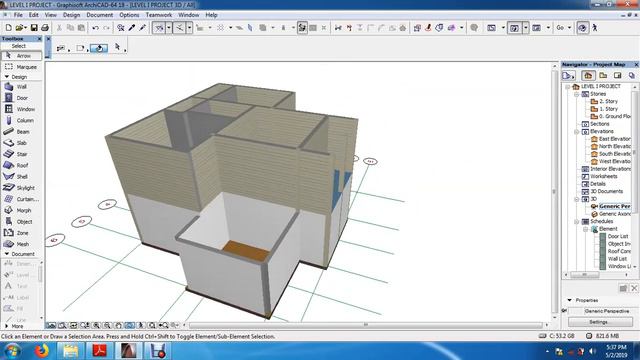 ArchiCAD| Lesson 4_Module 2| How To Change Wall Properties And Wall Surface Texture смотреть онлайн