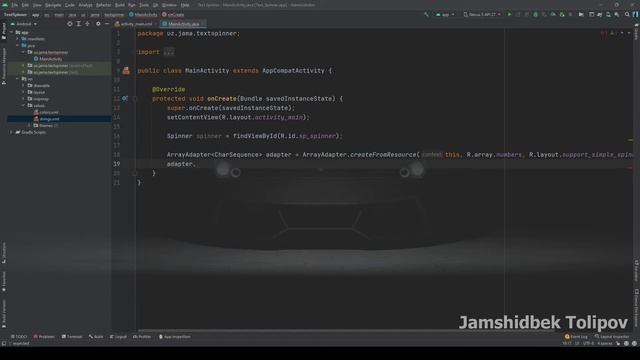 Android Spinner - Android Studio Tutorial - Android Studio darslari - Уроки Android Studio смотреть онлайн