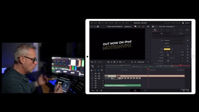NEW! MotionVFX on iPad - DaVinci Resolve смотреть онлайн
