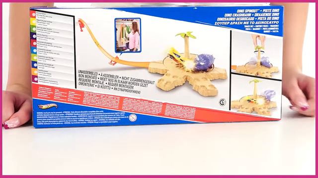 Hot Wheels Треки Эффектный трюк X9280) Dino Spinout смотреть онлайн