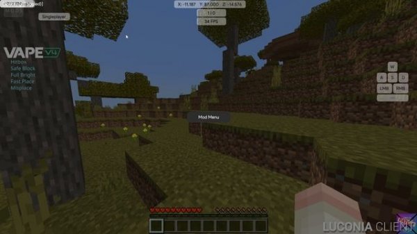 Luconia Client On Minecraft Bedrock! Keystrokes, Zoom, CPS, FPS Counter, Custom Crosshairs (1.19+)