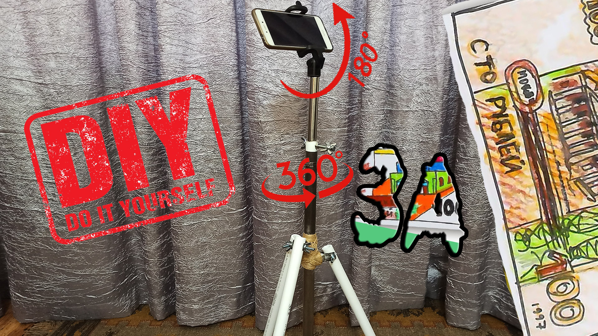 HOW TO MAKE a tripod for your phone?! КАК сделать штатив для телефона? смотреть онлайн