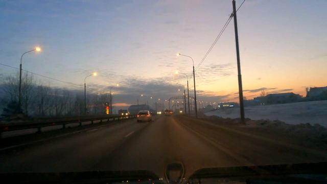 Дорога от аэропорта Красноярск до города январь 2024г. смотреть онлайн