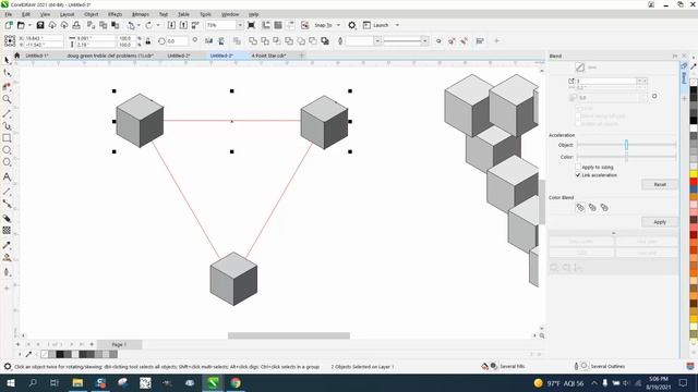 CorelDraw Tips & Tricks Stacked Blocks 3D look PART 4 смотреть онлайн