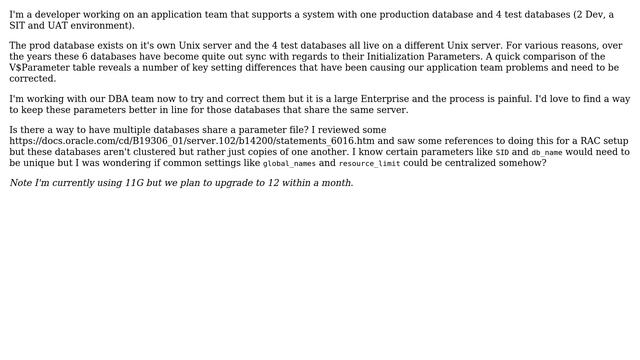 Can multiple Oracle databases share a single parameter file? (2 Solutions!!) смотреть онлайн