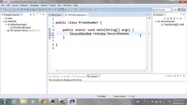 在Eclipse上如何用Java的BigInteger, SecureRandom產生大質數(Prime Number) смотреть онлайн