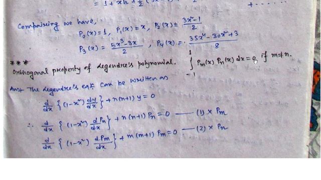Legendre Equation & Legendre’s Function of First Kind I Orthogonal Property Proof I Solved Problems смотреть онлайн