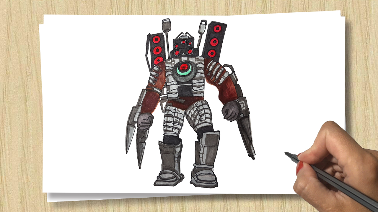 Рисуем Модернизированного Титана Спикермена _ How to draw TITAN SPEAKERMAN Skibidi Toilet смотреть онлайн