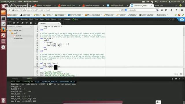 CS169.1x - HW0 PART 1 - Ruby Intro - PAIRING ON CLOUD9 смотреть онлайн