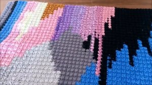 СВЯЗАЛА веселенький КОВРИК крючком из остатков пряжи (утилизация остатков) Вес  около 3кг....ЧАСТЬ