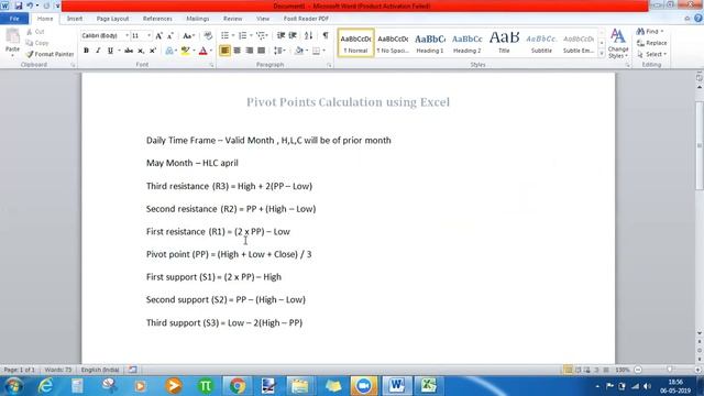 How to Calculate Pivot Points Indicator using Excel смотреть онлайн