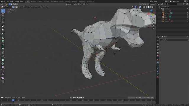 Low Poly T-Rex modeling/rigging in Blender 2.8 смотреть онлайн