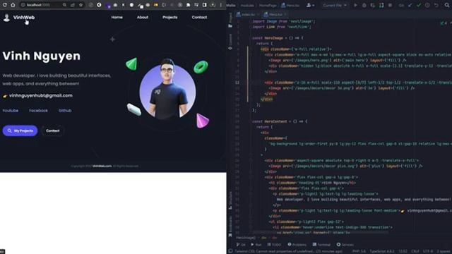 Xây dựng Portfolio bằng NextJS, TailwindCSS | building a web portfolio by NextJS, TailwindCSS смотреть онлайн