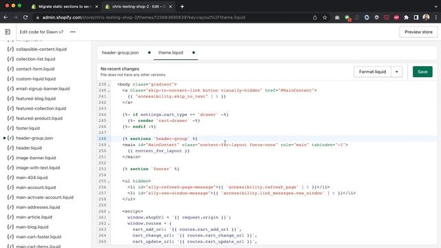 Shopify Section Groups - How to Migrate смотреть онлайн