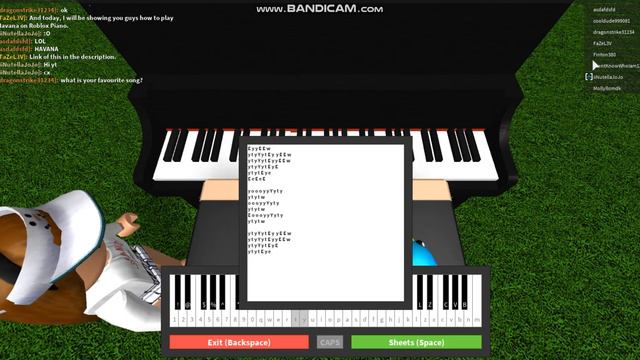 How to play Havana on ROBLOX Piano. (Sheet in Desc) смотреть онлайн
