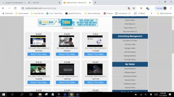 Mybitcointube update and Activation 2Fa google authy code