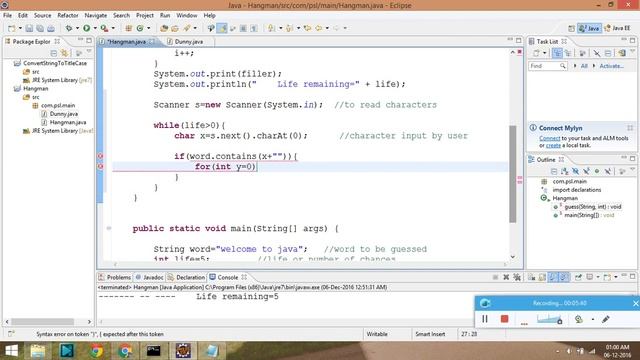Hangman game in Java - Complete tutorial смотреть онлайн