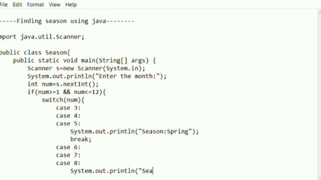 JAVA BASICS for BEGGINNERS || finding the season program || Java смотреть онлайн