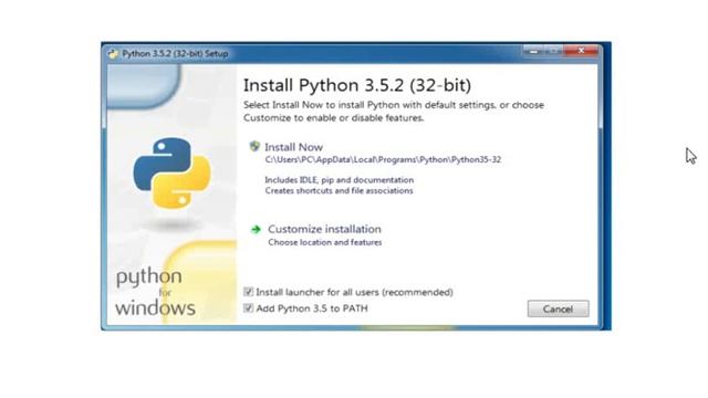 PYTHON 3 5 INSTALACAO WINDOWS 7 смотреть онлайн