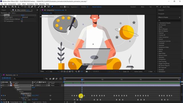 Часть 9 | Анимация персонажа After Effects | Анимация иллюстрации в after effects смотреть онлайн