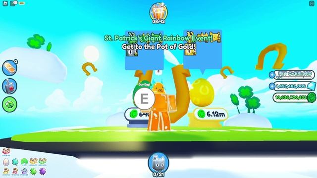 ✨*ЧТО ШАНСЫ* ВЫПАДЕНИЯ HUGE ИЗ ИВЕНТ St. Patrick's НА 100% В PET SIMULATOR X В РОБЛОКС! ROBLOX смотреть онлайн