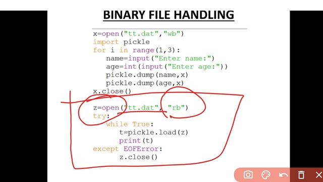 Binary File Handling - Using Pickle Module смотреть онлайн