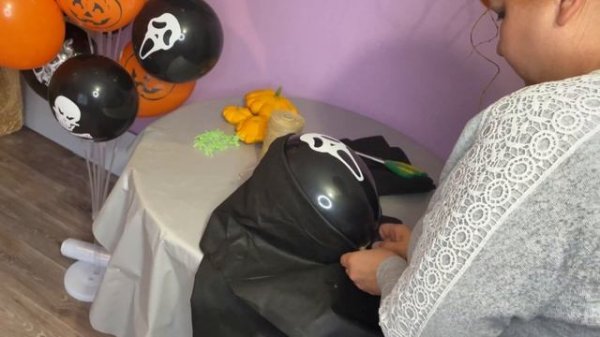 Декор к Хэллоуину привидение из ткани своими руками do-it-yourself ghost decoración fantasma