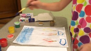 Урок рисования. По мокрому листу