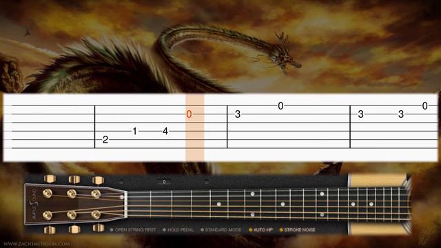 Dragon Ball Z OP - Cha-la Head Cha-la - Guitar tutorial (TAB) смотреть онлайн