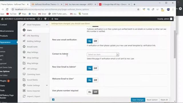 Adforest - Email Template, Users and URL Rewriting Settings in Adforest Theme Setup смотреть онлайн