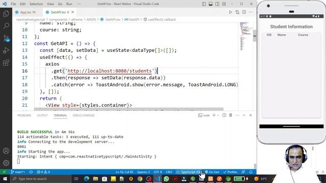 0.4 AXIOS Network Error React Native | Dr Vipin Classes смотреть онлайн