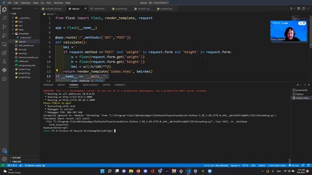 Python flask project ukur tingkat bmi смотреть онлайн