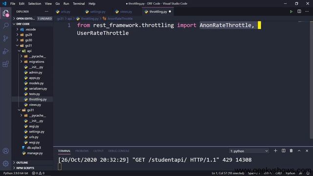 Throttling in Django REST Framework (Hindi) смотреть онлайн