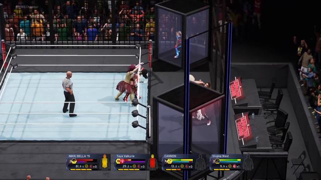 Taya Valkyrie vs Virginia West vs Nikki Bella vs Asuka vs Cannon vs Lacey Evans (c) Elim Chamber смотреть онлайн