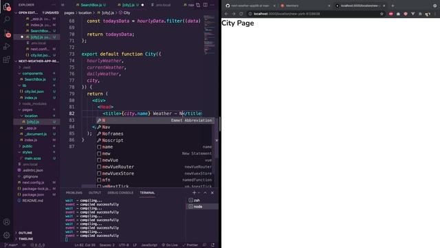 Creating a Weather Forecast Web App with Next.js - Next.js Beginner Project смотреть онлайн
