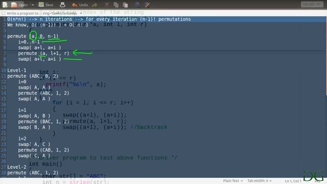 Write a program to print all permutations of a given string | GeeksforGeeks смотреть онлайн