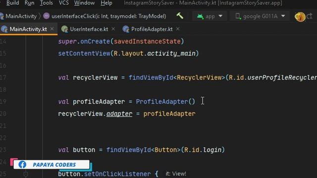 interface for click in adapter and notify in activity part 5 смотреть онлайн