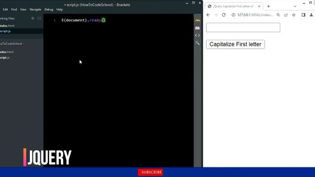 jQuery Capitalize First Letter of String [HowToCodeSchool.com] смотреть онлайн