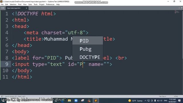 HTML Input Type смотреть онлайн