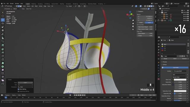 How to Make a Stylized Female Body with CORE LOOPS in Blender 3D! смотреть онлайн