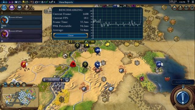 Intel HD 4400 Gaming - Civilization VI - i3-4005U, i5-4210U, i7-4500U смотреть онлайн