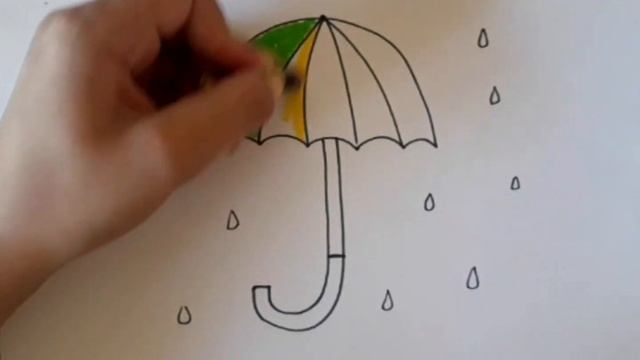 как нарисовать зонтик ДЛЯ ДЕТЕЙ | how to draw umbrella смотреть онлайн