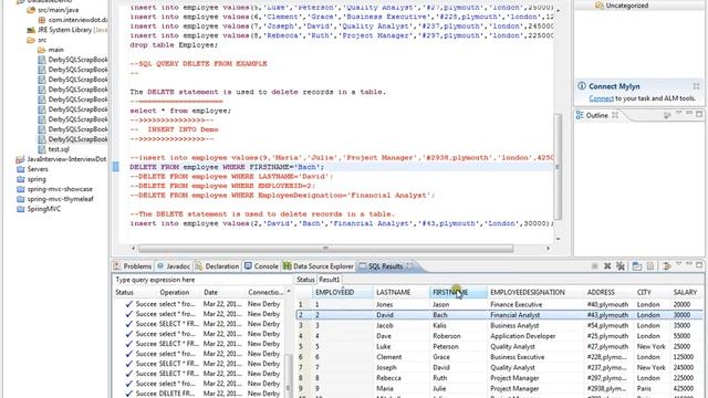 SQL QUERY DELETE RECORDS смотреть онлайн