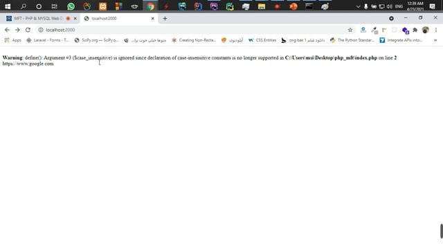 part18 define const and case sensetive in the php смотреть онлайн